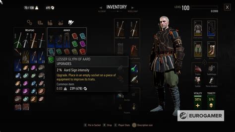 The Witcher 3 Crafting lists: How to craft runestones, .